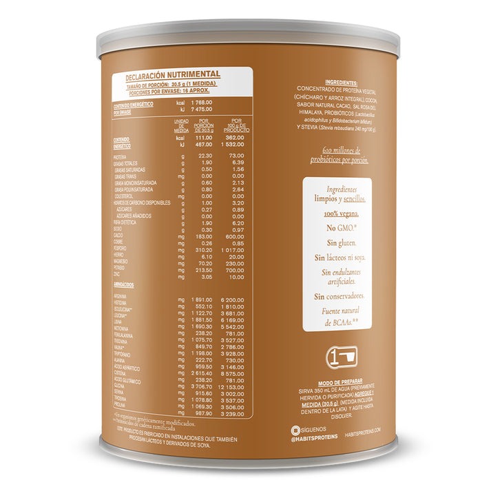 Proteína Habits Cacao 488 gr