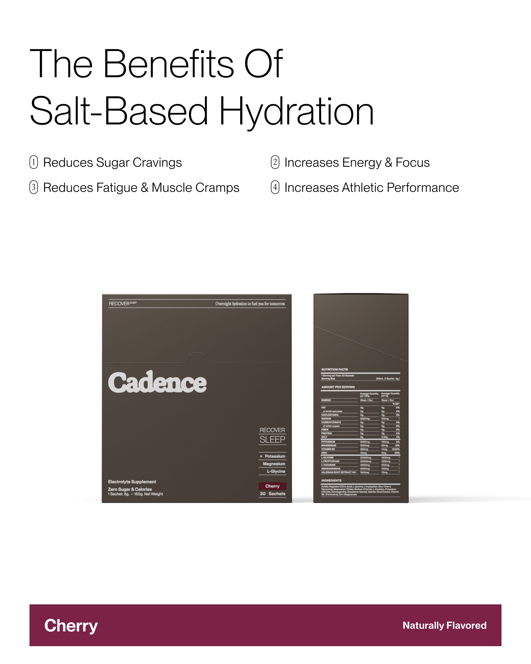 Cadence Sleep Hydration Sachets (4 sticks)