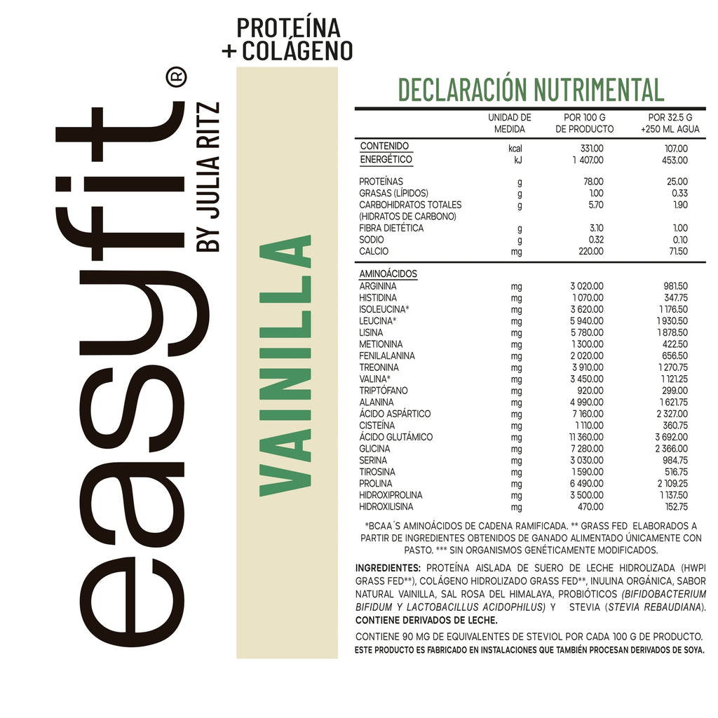 Proteína + Colágeno Easyfit Vainilla 455 gr