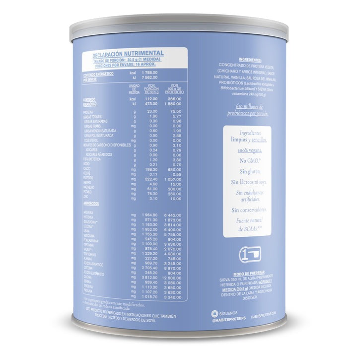 Proteína Habits Vainilla 488 gr